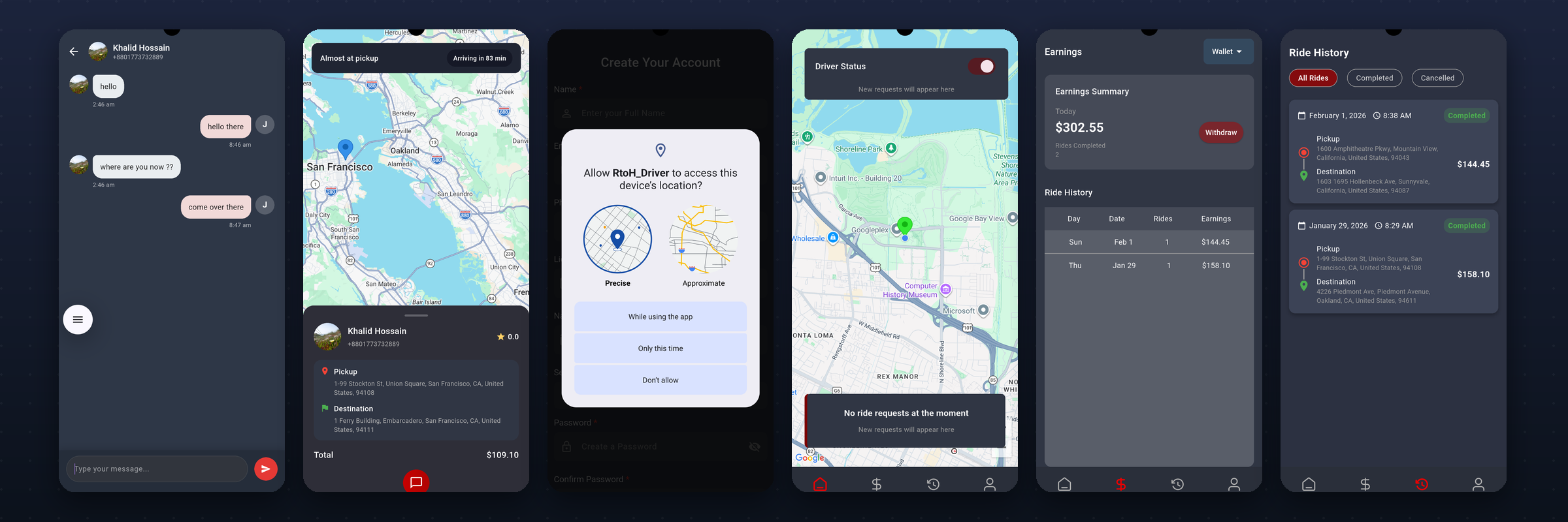 RideToHealth driver app